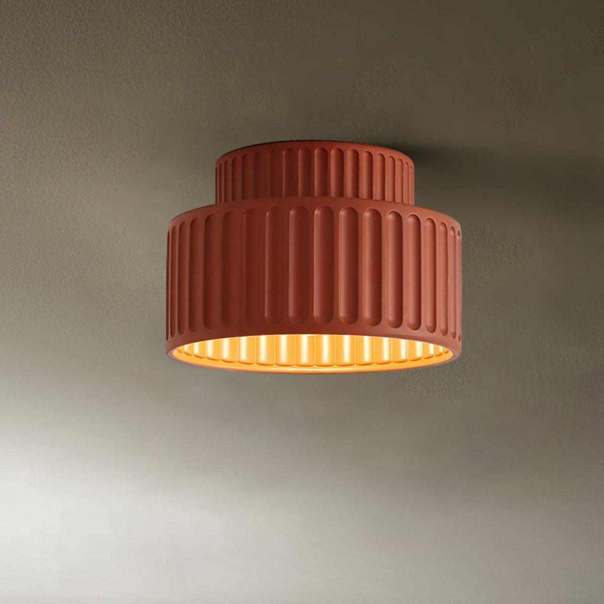 Modern Resin Semi-Flush Ceiling Light 1-Light