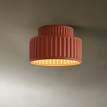 Modern Resin Semi-Flush Ceiling Light 1-Light
