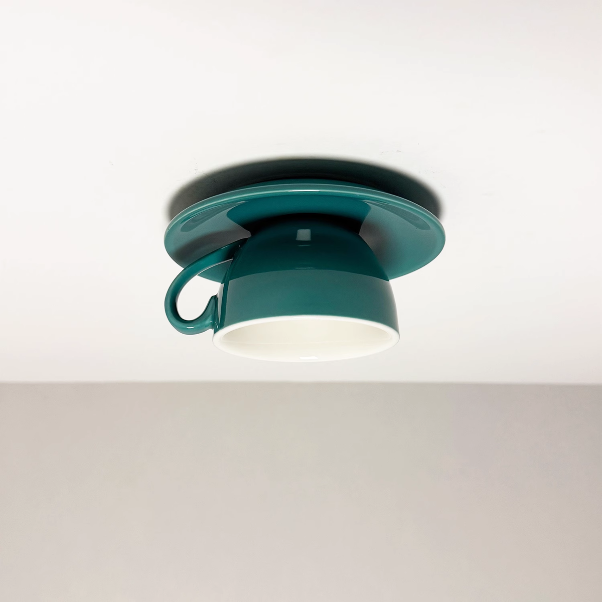Modern Ceramic Semi-Flush Ceiling Light 1-Light