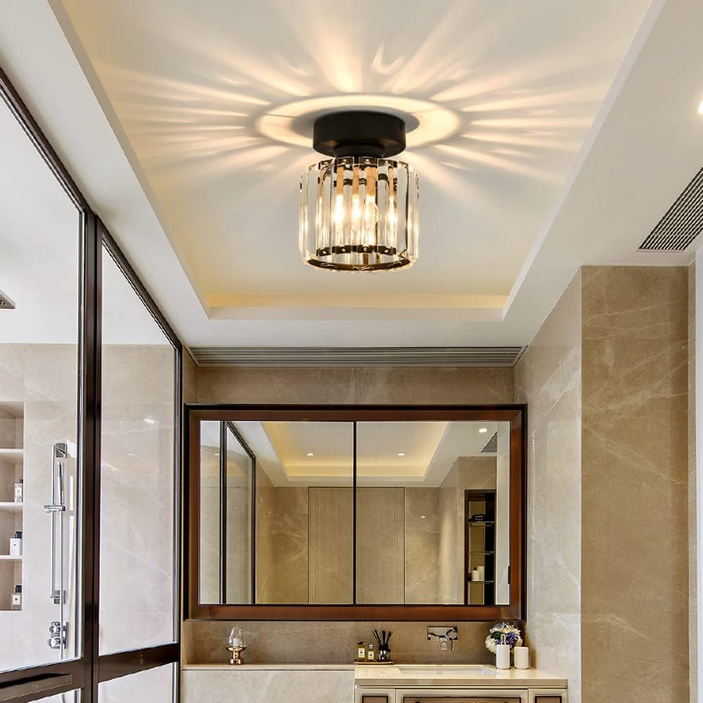 Contemporary Iron 1-Light Flush Ceiling Light 1-Light