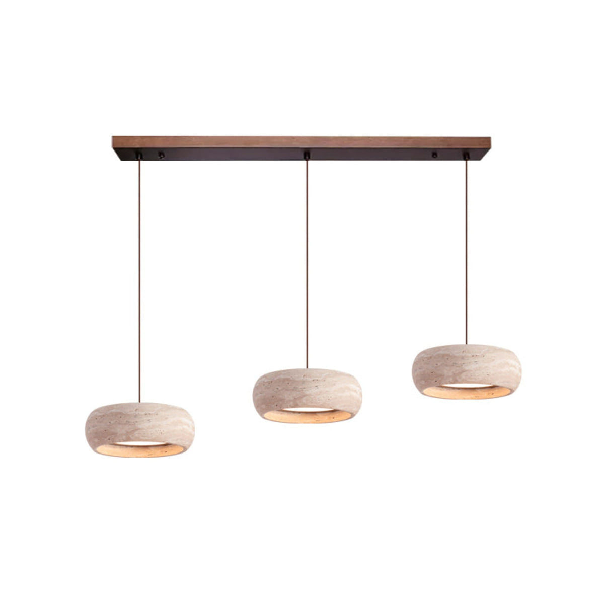 Modern Travertine Dimmable Remote Pendant Light