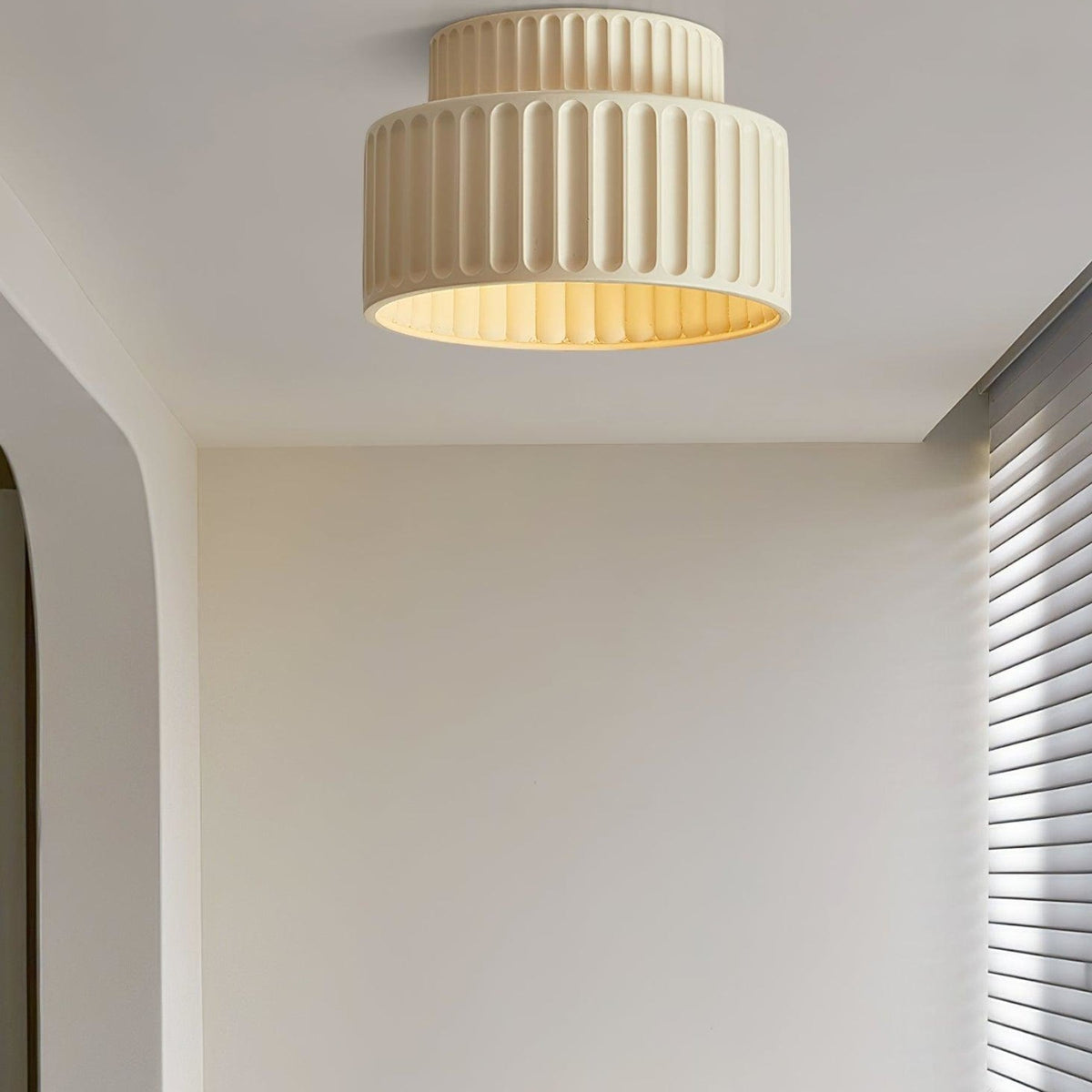 Modern Resin Semi-Flush Ceiling Light 1-Light