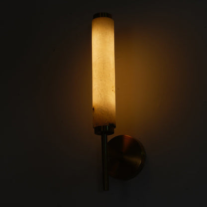 Modern Metal Faux Alabaster Wall Light
