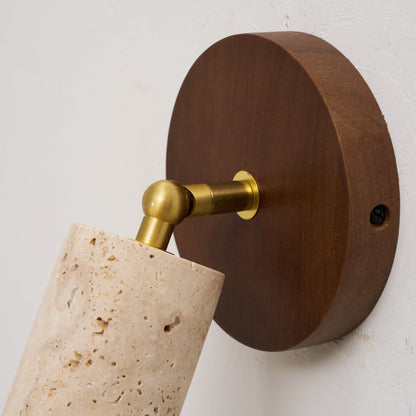 Modern Travertine Ø6.5 Wall Light 1-Light