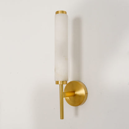 Modern Metal Faux Alabaster Wall Light