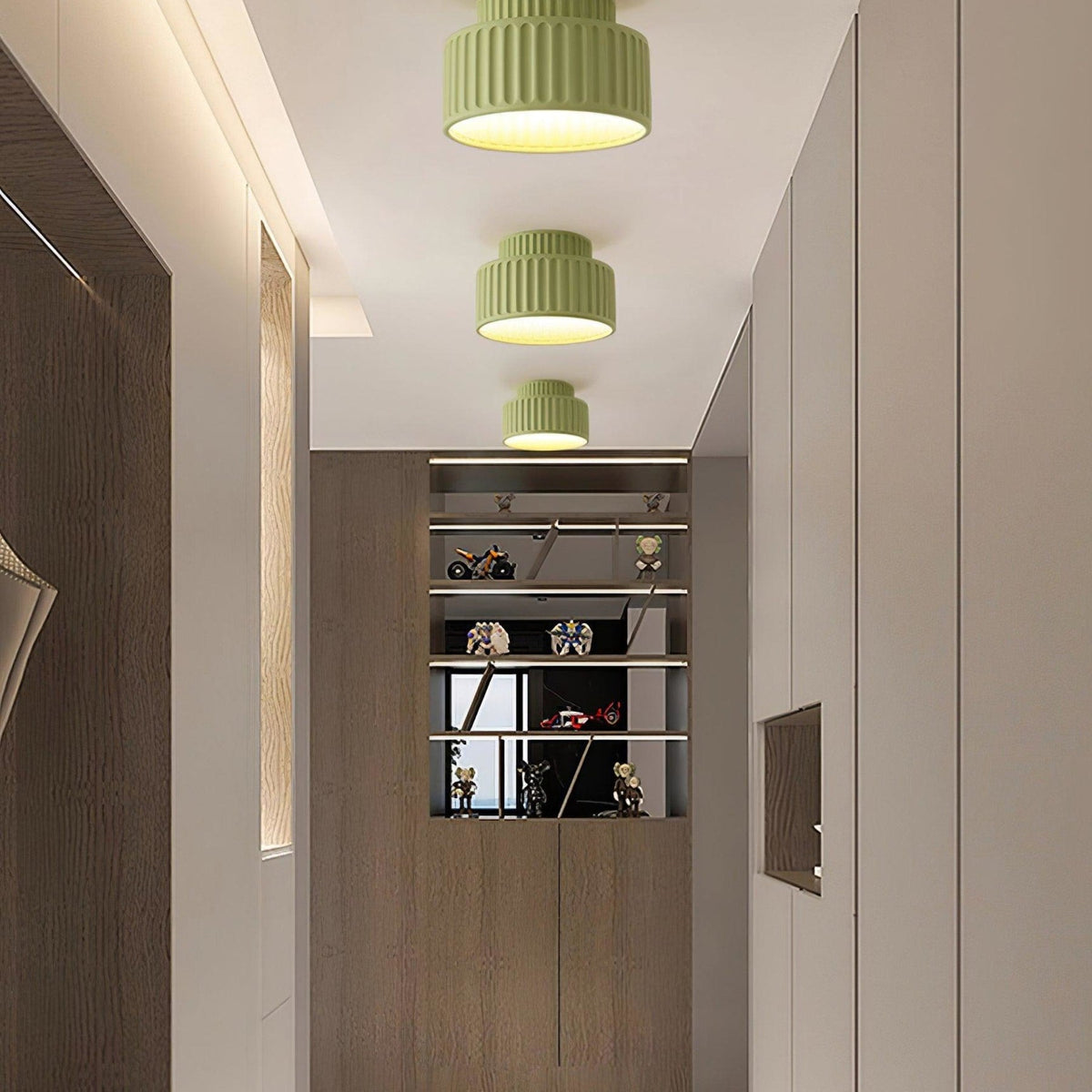 Modern Resin Semi-Flush Ceiling Light 1-Light