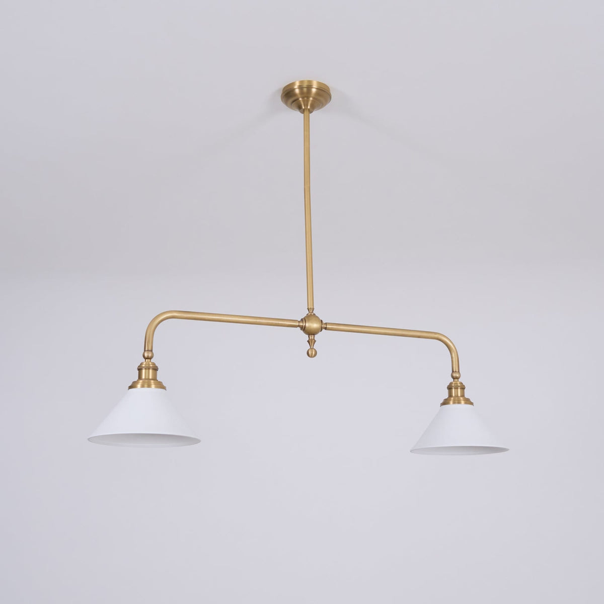 Modern Brass Ceramic Shades Pendant Light 2-Light