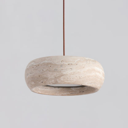 Modern Travertine Dimmable Remote Pendant Light