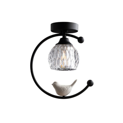 Modern Brass Solid Flush Ceiling Light 1-Light