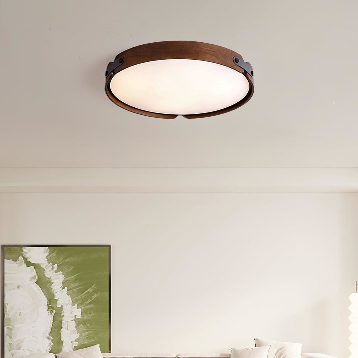 Scandinavian Iron Slim Low-Profile Ceiling Light 1-Light