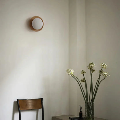 Nordic Wood Globe Shade Wall Light 1-Light