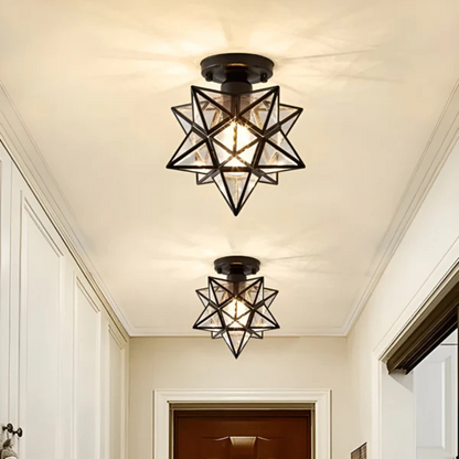 Contemporary Star-Shaped LED Ceiling Light – 1 Light