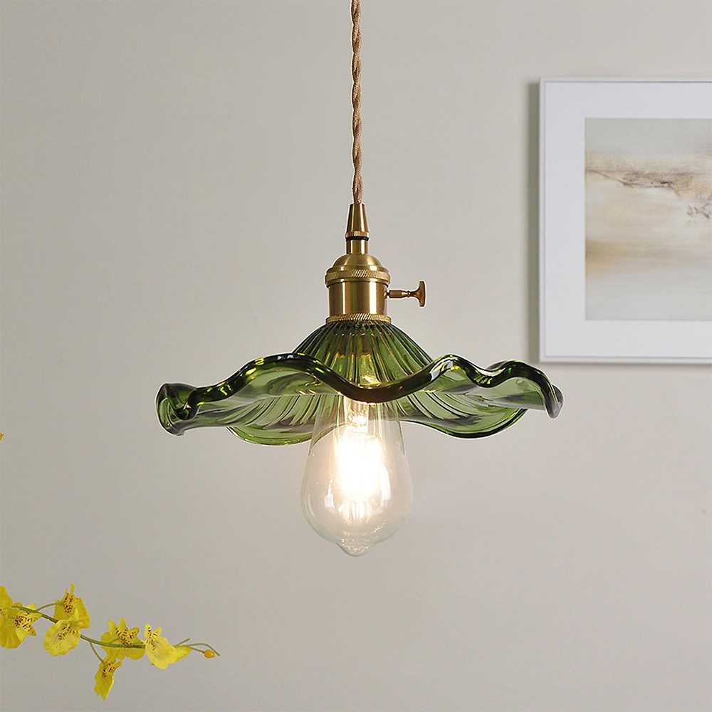 Contemporary Grass Flower Pendant Light 1-Light