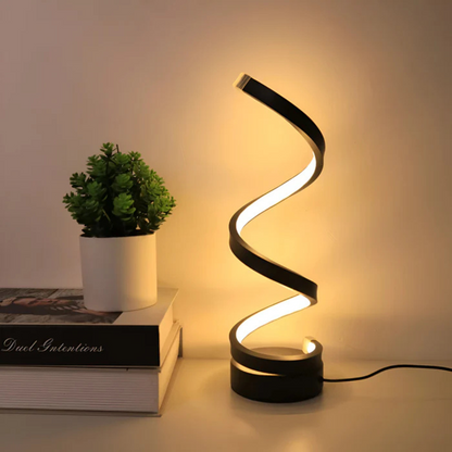 Contemporary Spiral LED Table Lamp 1-Light