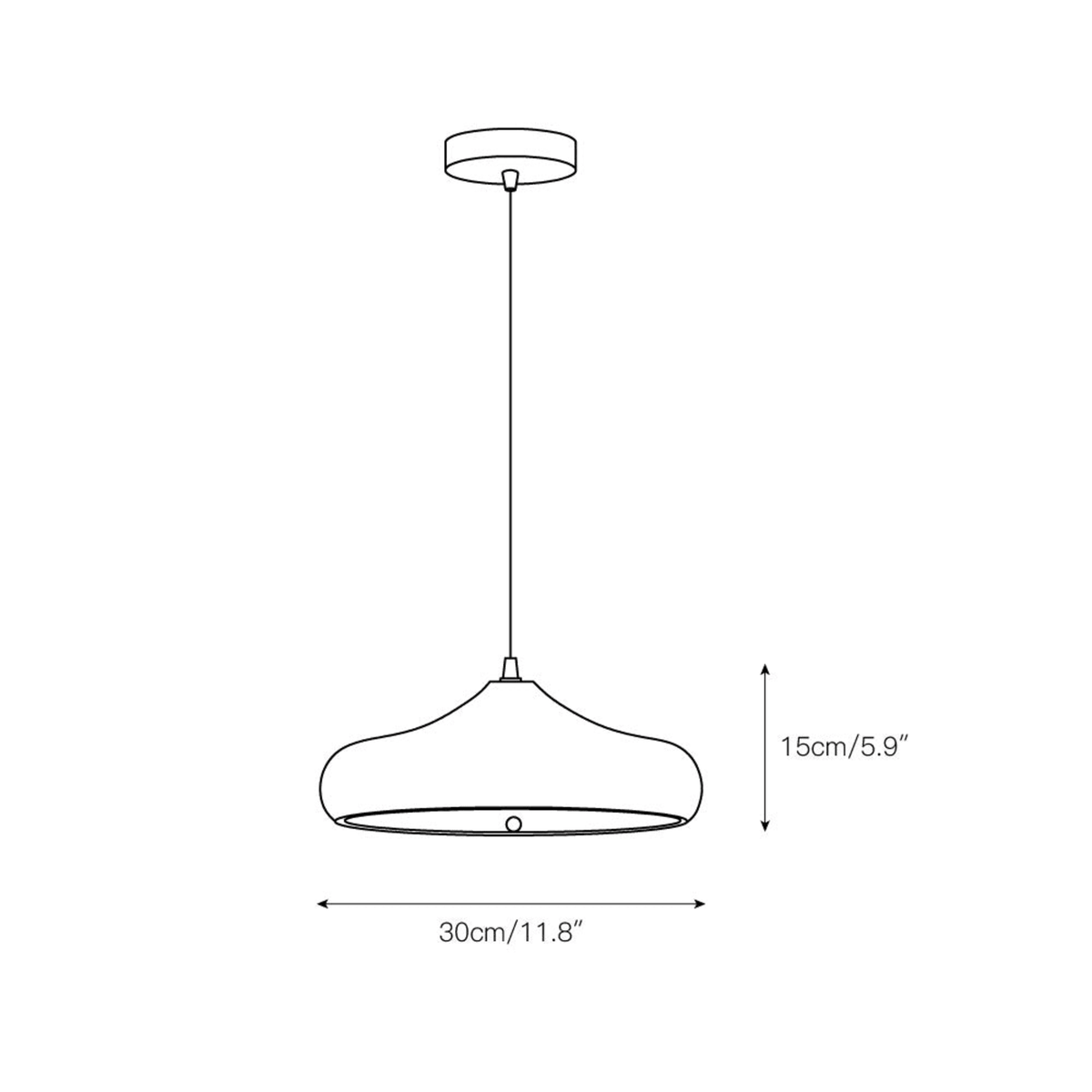 Modern Iron Pendant Light 1-Light
