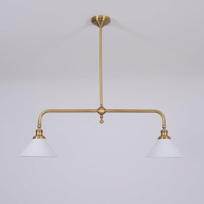 Modern Brass Ceramic Shades Pendant Light 2-Light