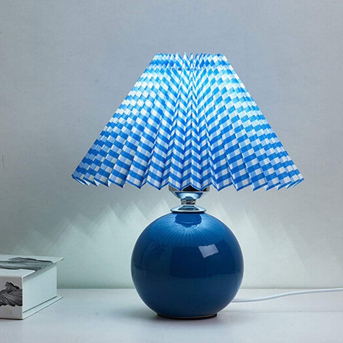 Nordic Ceramic Pleated Table Light | 1-Light