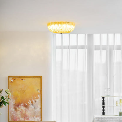 Vintage Iron Flush Ceiling Light 1-Light
