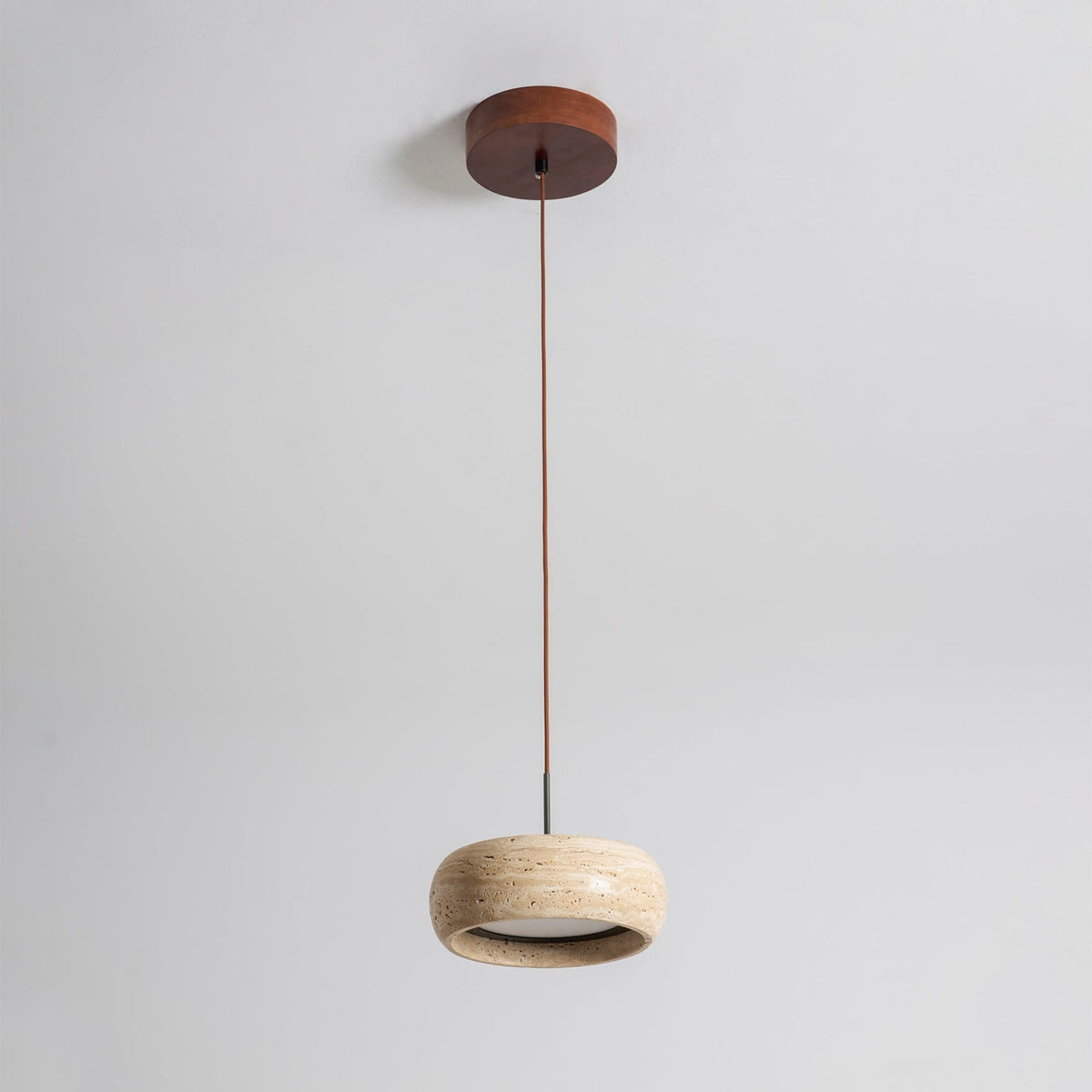 Modern Travertine Dimmable Remote Pendant Light