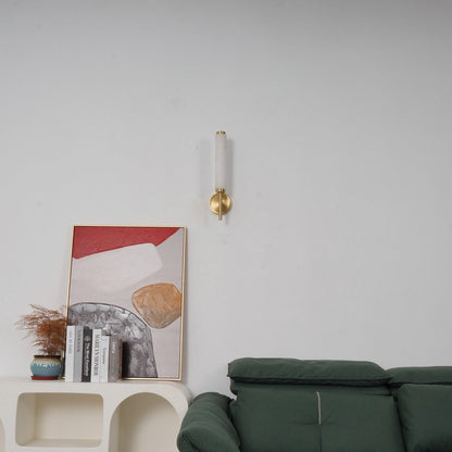 Modern Metal Faux Alabaster Wall Light