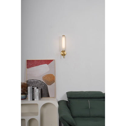 Modern Metal Faux Alabaster Wall Light
