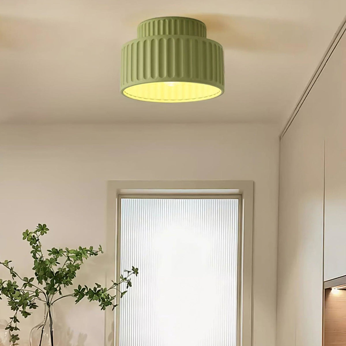 Modern Resin Semi-Flush Ceiling Light 1-Light