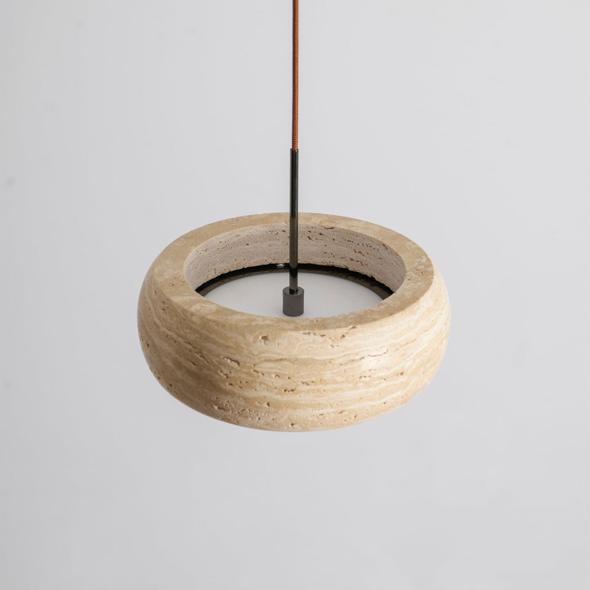 Modern Travertine Dimmable Remote Pendant Light