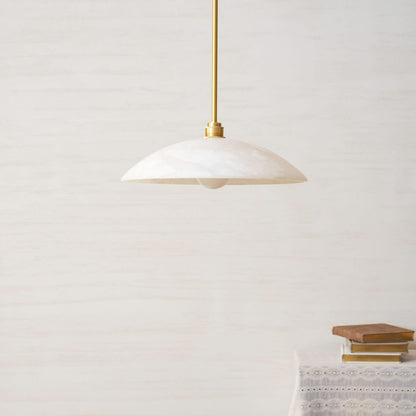 Modern Marble Copper Pendant Light 1-Light