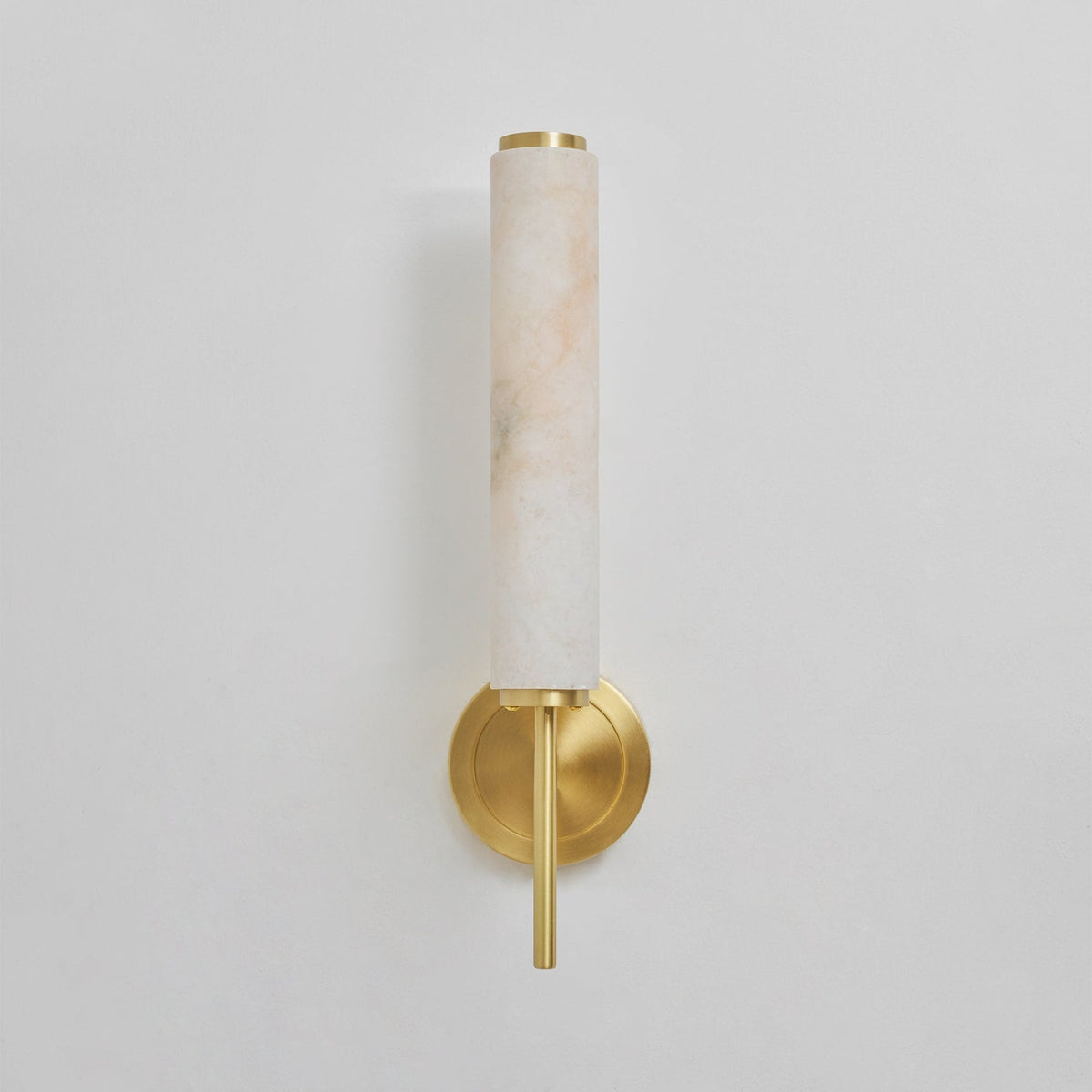 Modern Metal Faux Alabaster Wall Light