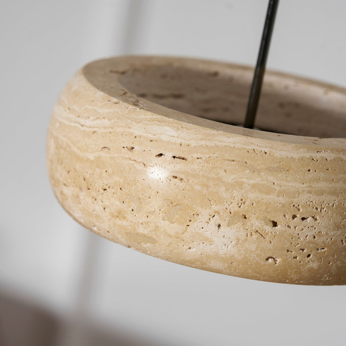 Modern Travertine Dimmable Remote Pendant Light