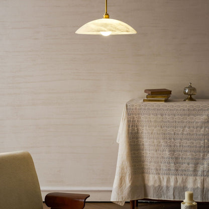Modern Marble Copper Pendant Light 1-Light