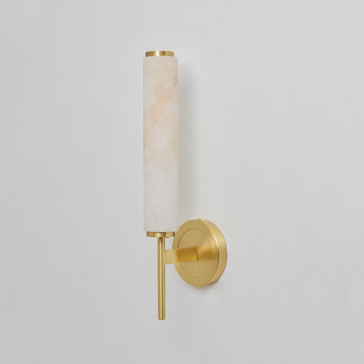 Modern Metal Faux Alabaster Wall Light
