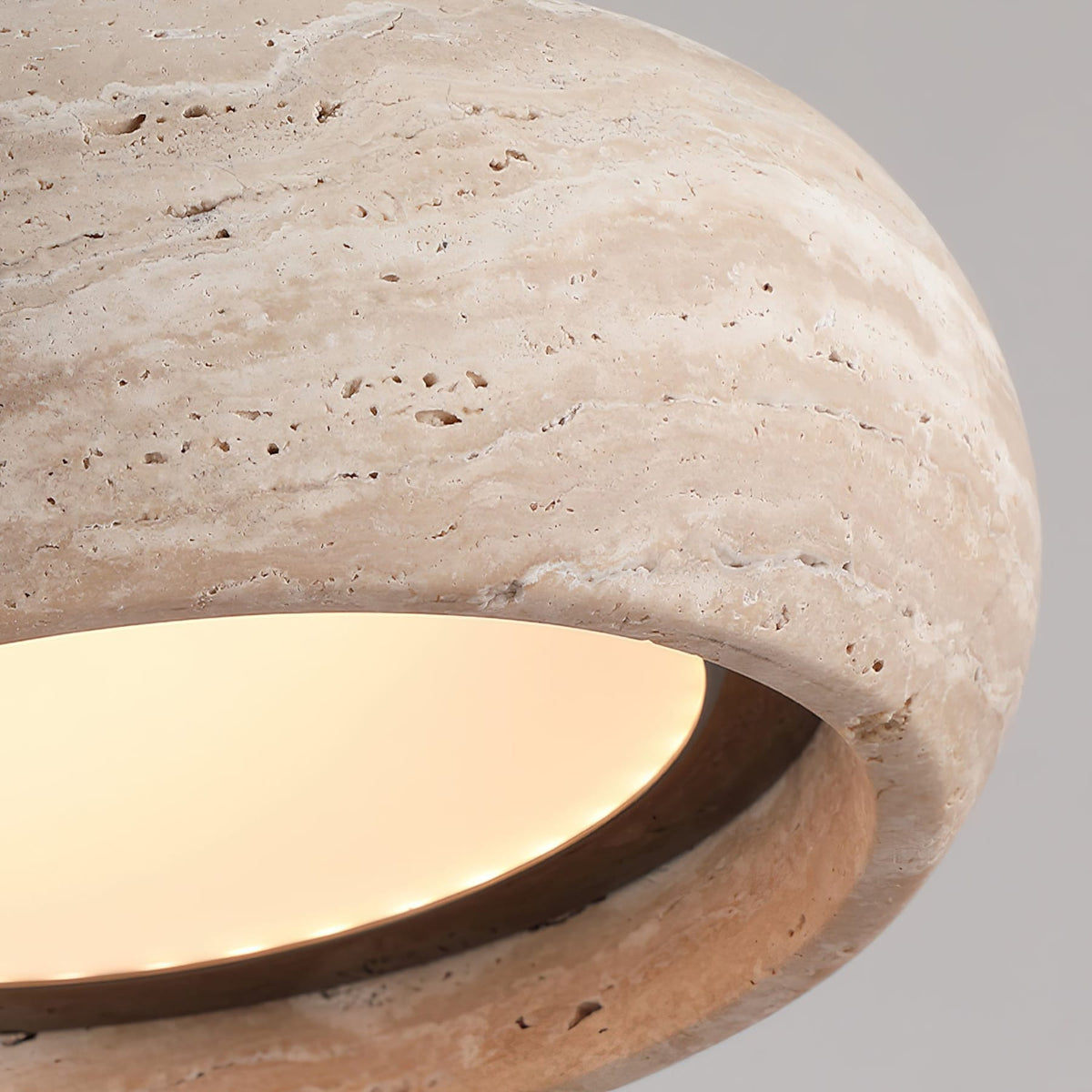 Modern Travertine Dimmable Remote Pendant Light