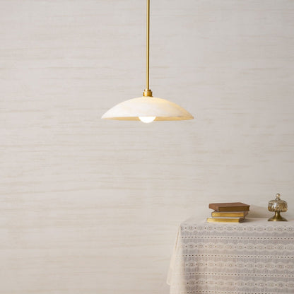 Modern Marble Copper Pendant Light 1-Light