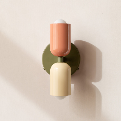 Contemporary Minimalist Cylinder Wall Sconce LED 2-Light