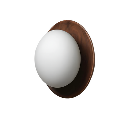 Nordic Wood Globe Shade Wall Light 1-Light