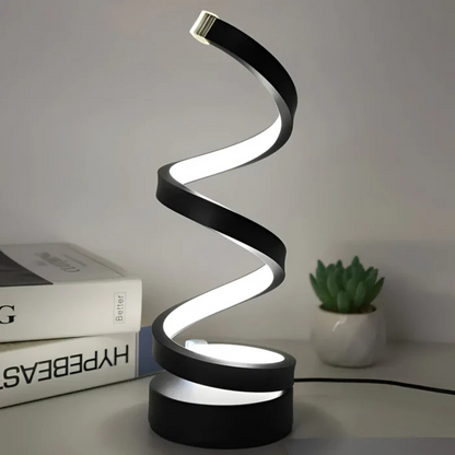 Contemporary Spiral LED Table Lamp 1-Light