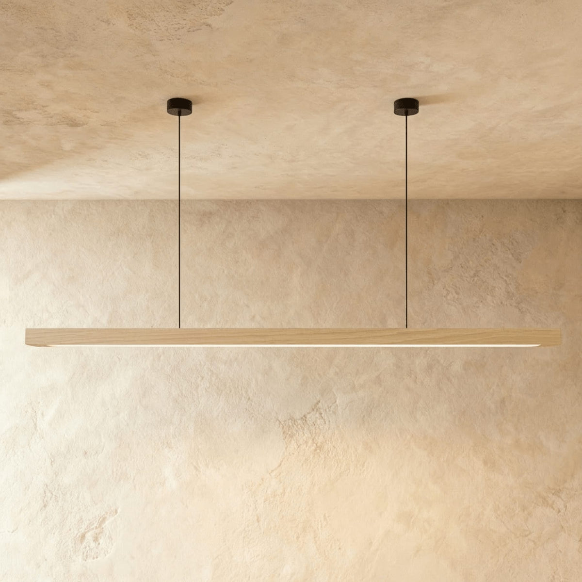 Minimalist Wood Daylight Pendant Light 1-Light
