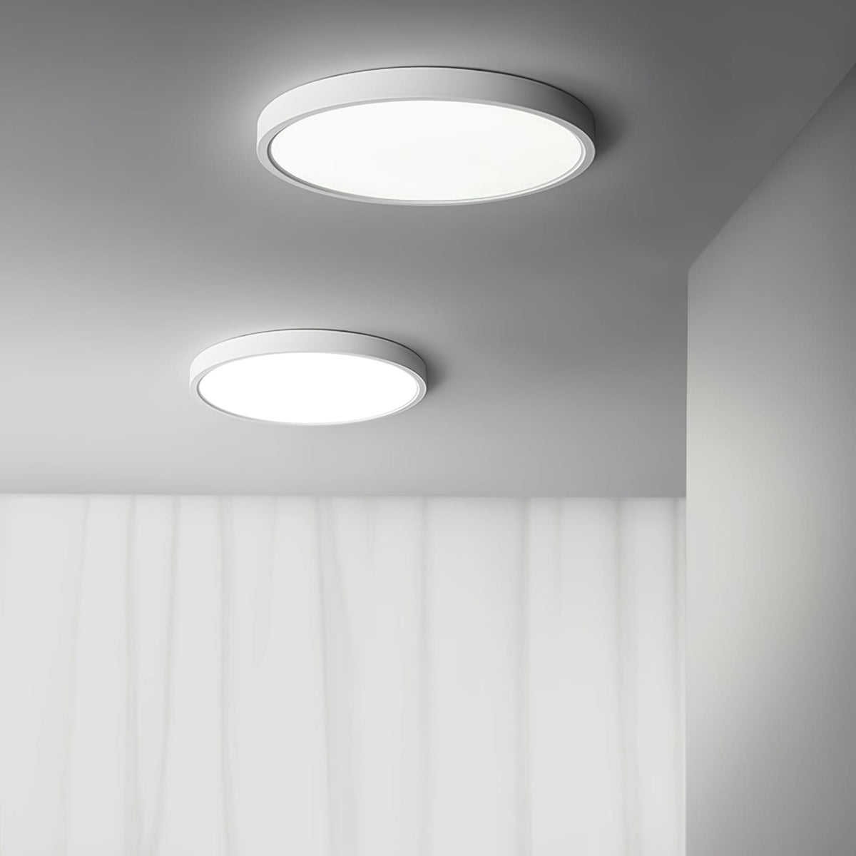 Minimalist Iron Slim Low-Profile Ceiling Light 1-Light