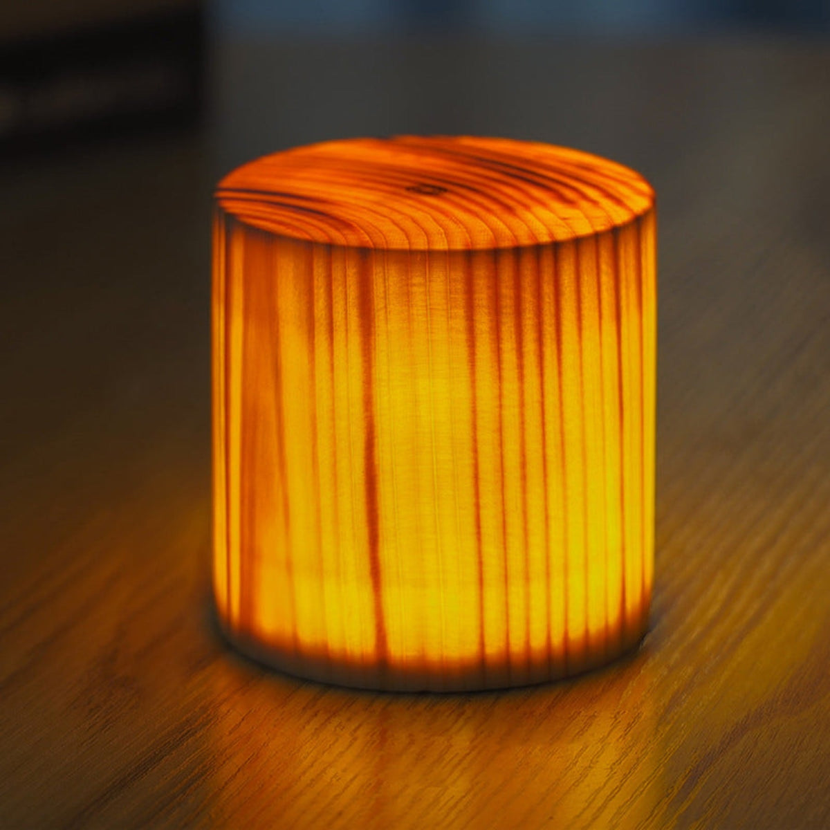 Modern Wood Rechargeable Battery Table Lamp 1-Light