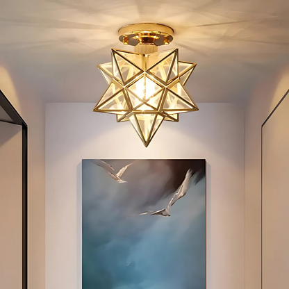 Contemporary Star-Shaped LED Ceiling Light – 1 Light