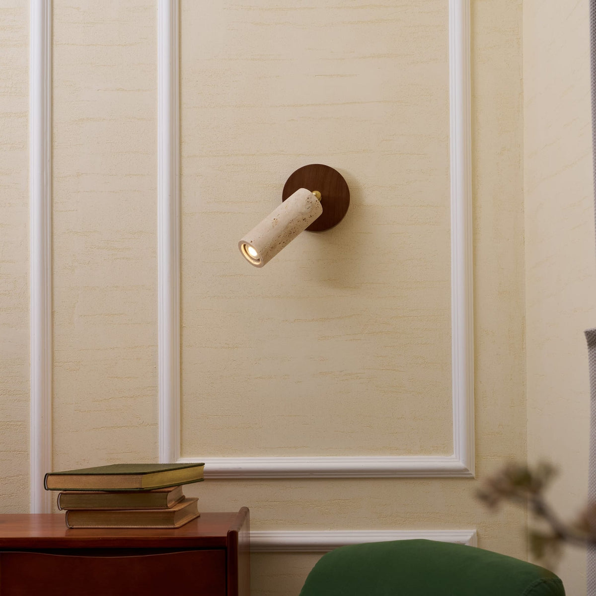 Modern Travertine Ø6.5 Wall Light 1-Light