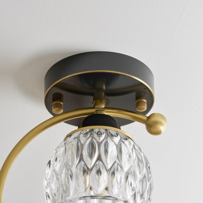 Modern Brass Solid Flush Ceiling Light 1-Light
