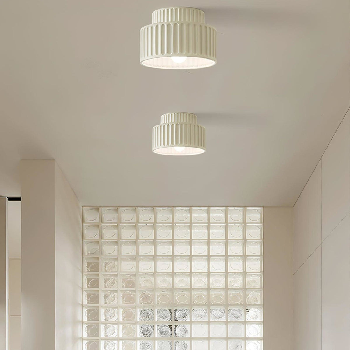 Modern Resin Semi-Flush Ceiling Light 1-Light
