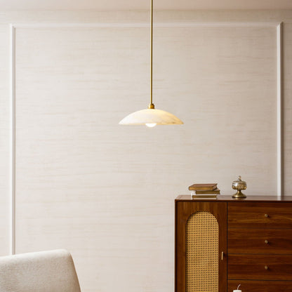Modern Marble Copper Pendant Light 1-Light