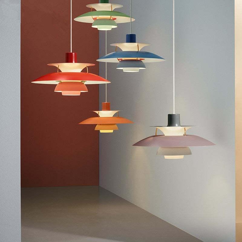 Scandinavian Aluminium Adjustable Angle Pendant Light 1-Light