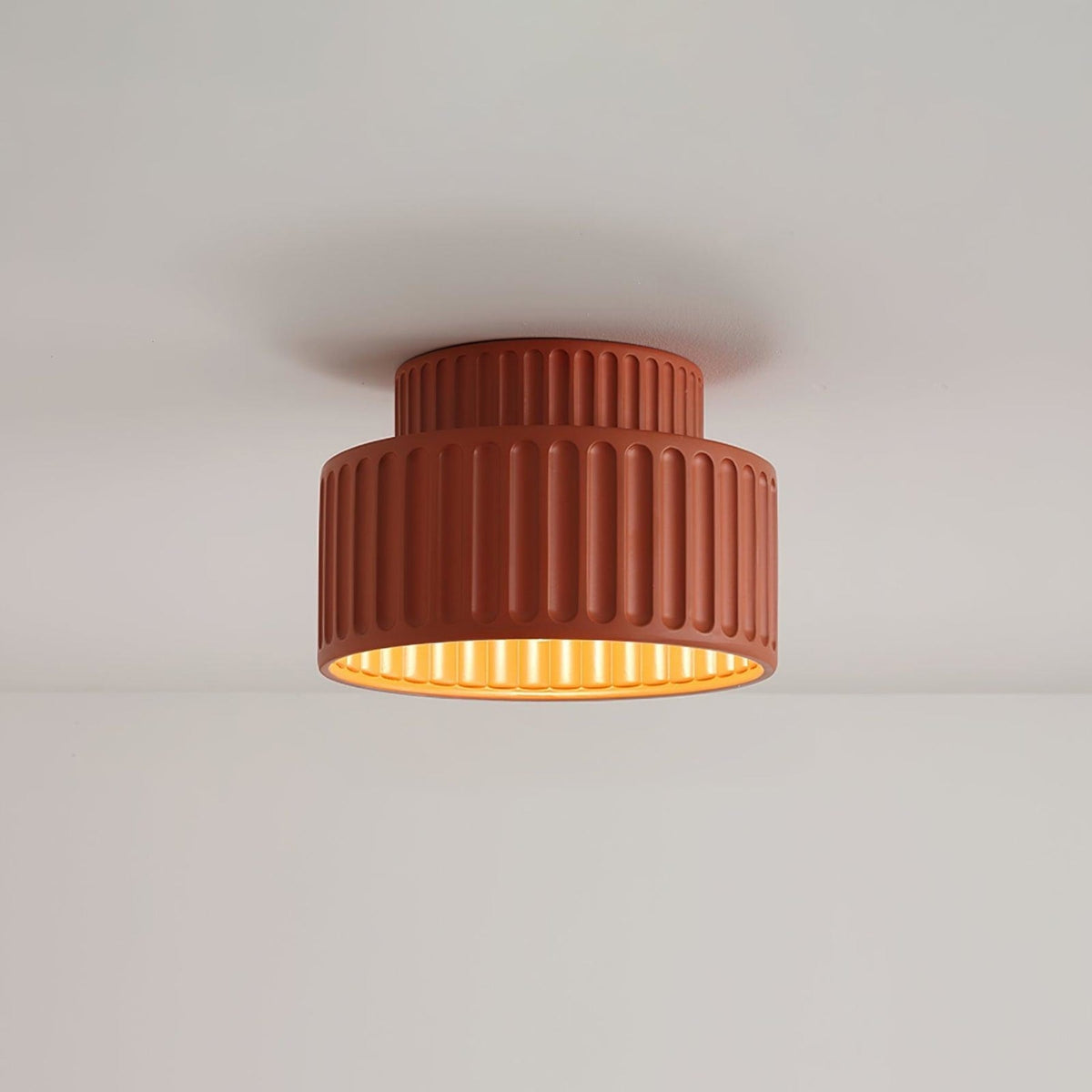 Modern Resin Semi-Flush Ceiling Light 1-Light