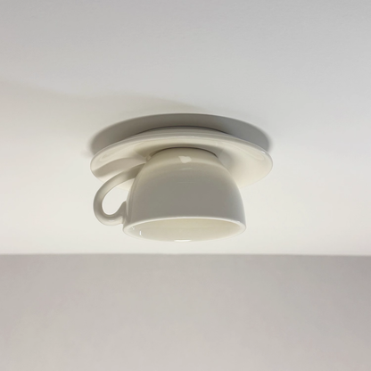 Modern Ceramic Semi-Flush Ceiling Light 1-Light