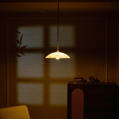 Modern Marble Copper Pendant Light 1-Light
