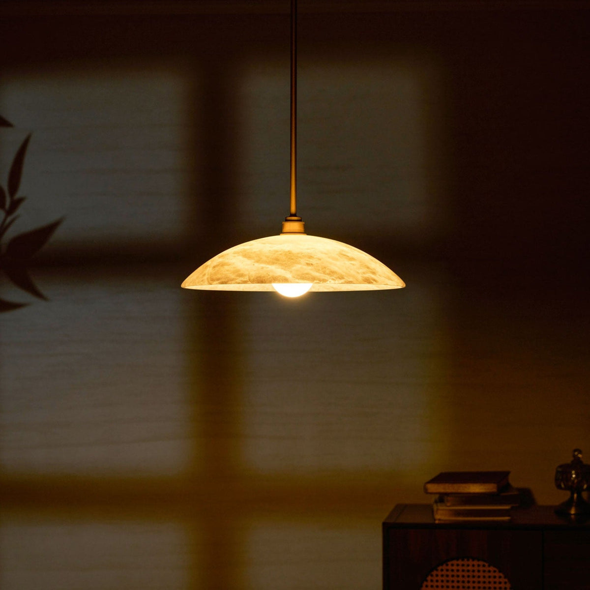 Modern Marble Copper Pendant Light 1-Light